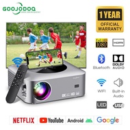 GOOJODOQ Wifi Projector 8k Full HD 1080p 12000 LM Support Android Smartphone Screen Sync