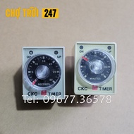 Rơ le thời gian CKC tặng kèm đế relay thời giantimer CKC AH3-3 220V.