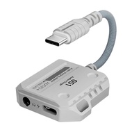 PLEXTONE GS1 USB-C to 3.5mm/USB-C Audio Adapter with 60W Charging Compatible with iPad Pro/iPhone 15