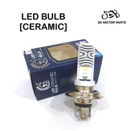 LED Bulb Ceramic(SuperWhite)H4 Original(For LC135 V3~V6/Y15ZR/SRL115 FI/Wave Alpha)(motorcycle light accessories bulb)