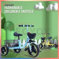 【COD4】 Foyoy 3 Wheel Tricycle Bike for Kids Anti-rollover Bicycle with Cargo Basket 1-6 Years Old