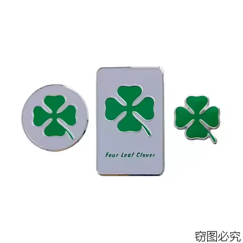 Metal Four Leaf Clover Badge Decal Car Body Fender Emblem Rear Trunk Sticker for Alfa Romeo Jaguar L