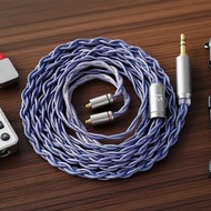 KBEAR Neon 4-Strand IEM Cable - High Purity 5N OFC, MMCX/2-Pin/QDC Termination, Purple Kabel IEM KBE