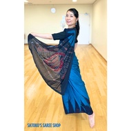 Handloom Saree from Odisha, Sambalpuri Cotton 100% Blue and Black