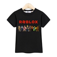 【พร้อมส่ง】เสื้อยืดผ้าฝ้าย ลาย ROBLOX สำหรับเด็กผู้ชาย เสื้อผ้าฝ้ายลายการ์ตูนสำหรับเด็ก100-150CM