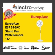 EuropAce ESF3169C Stand Fan With Remote 16”