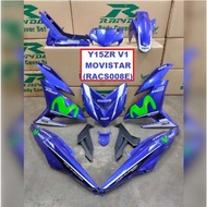 Cover Set Rapido Y15ZR V1 V2 Yamaha Movistar Blue Color only Ysuku Accessories Motor Y15 Blue Movi star Y15ZR RACS008E