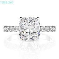 8*9 MM 3CT Lab Sapphire High Carbon Diamond Gemstone Engagement Ring for Women 100% 925 Sterling Sil