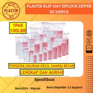 10x7 Ziplock Zipper Plastic Clips Size 10 x 7 cm @100 Sheets