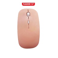 Flashee Mouse Laptop Warna Lucu Mouse Wireless Tanpa Kabel Desain Minimalis Mouse Nirkabel MOU 2