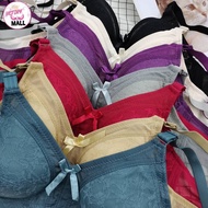 seluar dalam Women Bra Plus Size 34~46BCD Wireless Bra Thin Sponge Bra Non Wired Bra Baju Dalam Wani