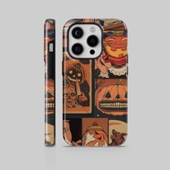 復古萬聖節郵票硬殼手機殼 | iPhone 17 Pro Max 17 Pro 17