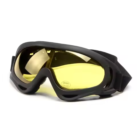 Yellow Night Vision Motorcycle Glasses Eyes Protective Ski Goggles Retro Motocross Glasses Snowboard