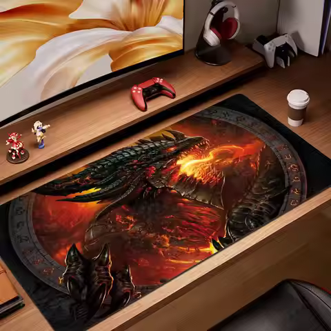 Big Gaming XXL Mouse Pad Desk Mat Phoenix Fire Bird Dragon Anime Mousepad Computer Gamer Mauspad Hom