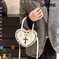 DAPHNE Crossbody Bag, PU Letter Shoulder Bags,  Heart Shaped Handbags Women