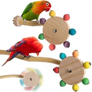 1ชิ้น Parrot ของเล่นเกลียวหมุนเสาพร้อมขาตั้งกรงสำหรับออกกำลังกายและความสนุกสนาน