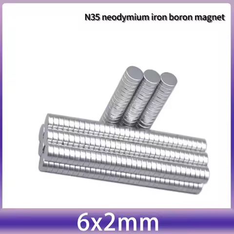 6x2 mm Mini Small circular Magnets 6mmx2mm Fridge N35 Neodymium Magnet Dia 6x2mm Permanent NdFeB Mag