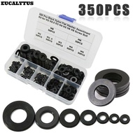 EUCALYTUSS 350pcs Washer Assortment Kit 7 Sizes Hardware Gasket M2 M2.5 M3 M4 M5 M6 M8