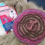 Araignee Design *手作毛帽-蕾絲貝蕾帽* -法式蛋糕甜粉色 女孩浪漫 畫家帽 粉紅 米色
