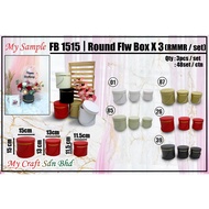 [Ready Stock] Cylinder Flower Box 3 in 1 | Cylinder Gift Box Kotak Bunga Florist |  Cylinder Gift Bo