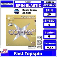 Donic Coppa X1 Gold Table Tennis Rubber Sheet Ping Pong Getah Donic Rubber offensive with fast topsp