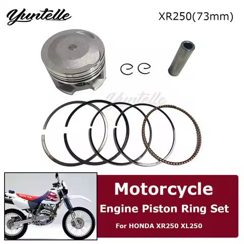 73mm Engine Cylinder Piston With Ring Kit For Honda XR250 XL250 XR250R XR XL 250 1996-2004 Motorcycl