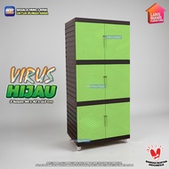 LEMARI PAKAIAN PLASTIK FULL KUNCI 3 SUSUN LEMARI TABITHA PENGUNCIAN TABITHA 3 SUSUN LEMARI PAKAIAN L