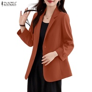 ZANZEA Women's Long Sleeve Irregular Design Cuff Lapel Fashion Blazer