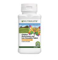 100% Original Amway Nutrilite Children Multivitamin And Iron Chewables Tablet - 100 Tab