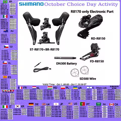 Shimano R8170 ULTEGRA Di2 Electronic Part 2x12S R8150 Front Rear Derailleur Hydraulic Disc Brake Roa