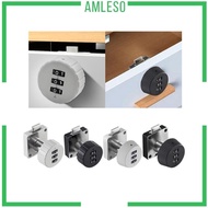 [Amleso] Cabinet Code Lock Keyless Combination cam Lock Cabinet Door Locks Code Security Lock for Garage Drawer Office Cupboard Wardrobe