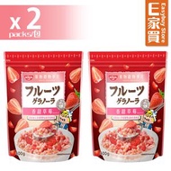 日清營養早餐穀物麥片(香甜草莓味)400g x 2【香港行貨】(即沖即食 素食 麥片 健康飲品 營養 代餐 早餐 點心 膳食纖維 促進腸道健康 豐富水果)