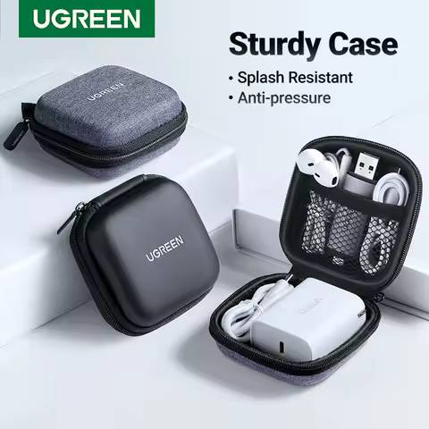 UGREEN Earphone Case Hard Headphone Bag For Airpods Earpods Sennheiser Ear Pads Wireless Bluetooth E
