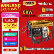 Ingco by Winland Industrial (15L) | 6KVA Silent Type Diesel Generator GDE60001-5P ING-PT