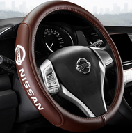 Steering Wheel Cover Leather for Nissan Serena C27 Vanette C22 Sentra Gtr N16 Grand Livina Almera Trail Serena C27 Navara Np300 Sentra N16 Teana D40 Sylphy Nissan Part Accessories