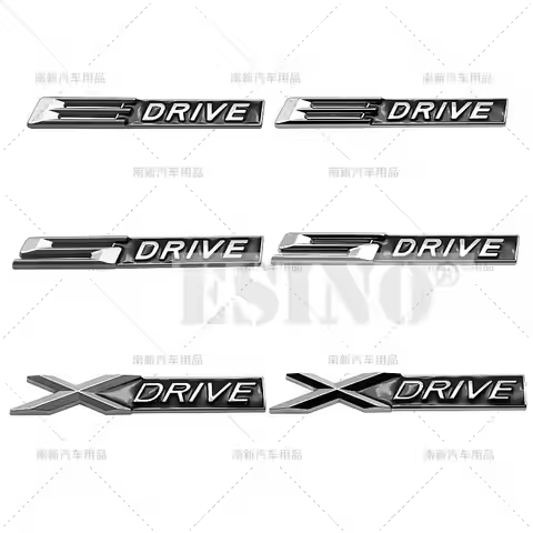 Car Styling 3D Metal Rear Trunk Emblem S Drive X Drive E Drive Badge Adhesive Emblem for BMW X1 X2 X