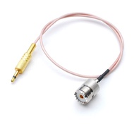 PL-259 SO-239 to 3.5mm RG-58 coaxial External Antenna Adapter for Grundig Tecsun Sangean Eton shortw