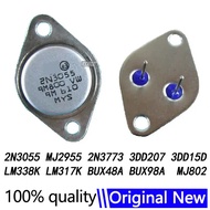 Chip 1-5Pcs/Lot 2N3055 MJ2955 2N3773 3DD207 3DD15D LM338K LM317K BUX48A BUX98A MJ802 TO-3 Power Tran