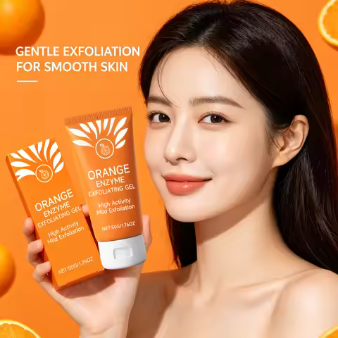 Orange Exfoliation Gel for Face and Body Care Softens and Purifies Skin Deep Cleanses Pores Removes 