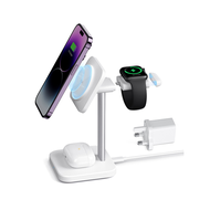 Stesen Pengecasan Wayarles ESR 3 dalam 1 HaloLock untuk MagSafe dengan Dongle Pengecasan Jam – Model