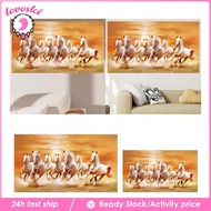 [Lovoski] Seven Horses Picture 7 Running Horses Painting Wall  Furnishing Ornament Print Picture Pai