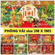 MON DECOR Size 3mx1m5 Fabric Backdrop CNY 2026 Decorative Backdrop Canvas PaintingCNY CNY 2026 Exclu
