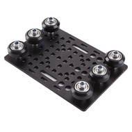 TECHCHIP-V-Slot Gantry Plate Set 20-80mm Gantry Plate with 6 Wheels for 3D Printer Part CNC Machine 