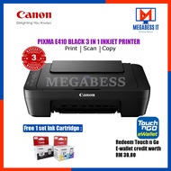 Canon Pixma E410 ALL-IN-ONE Printer *Free RM30 TnG e-Wallet* 3 years warranty (Print/ Scan/ Copy)