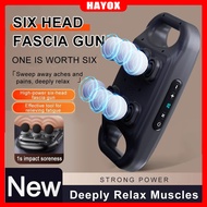 Massage Gun 6-Heads Fascia Gun Professional Muscle Vibration Deep High-frequency Muscle Relax 30KG S