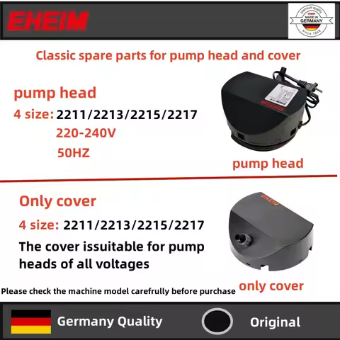 EHEIM classic pump heads and pump head cover
