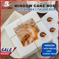 【Ready Made】Window Cake Box  Folding Box with Window Kotak Kuih Talam Kotak Kuih Lapis / Kotak Kek Tingkap