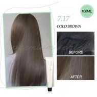 Bremod Hair color 7.17 COLD BROWN  Hair Dye