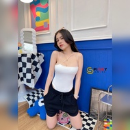 🌈Spinny House🌈 บอดี้สูท สายสปาเก็ตตี้ BodySuit สายไขว้หน้า ‼️ผ้าหนาแน่นอนคะ‼️แซ่บเต็ม10 🙂รุ่น (219) M204C