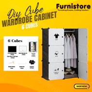 (STOCK CLEARANCE) Furnistore Wardrobe Almari Baju Rak Baju Cloth Storage Rack Cabinet 8 - 12 Cube Cl